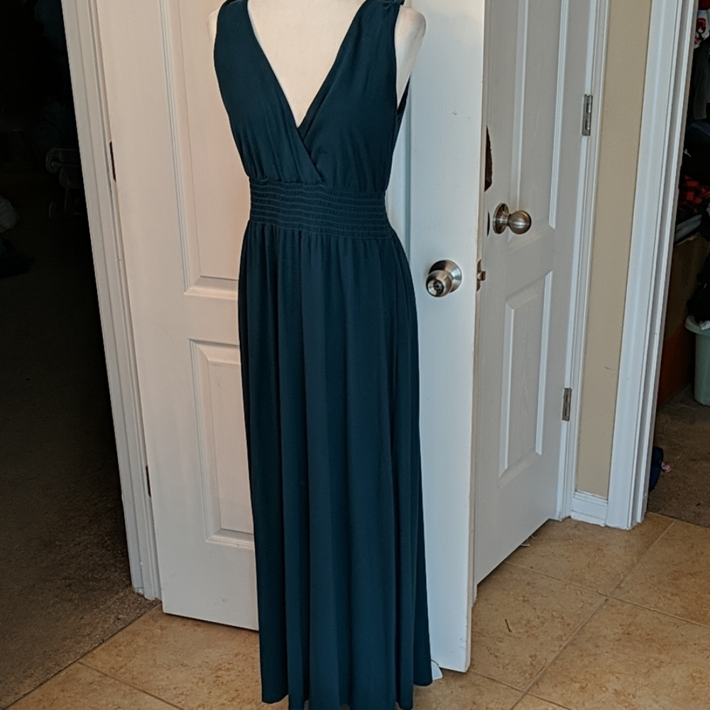 Dark teal maxi dress